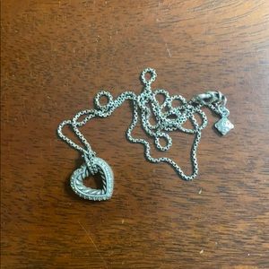 David Yurman heart necklace with diamonds